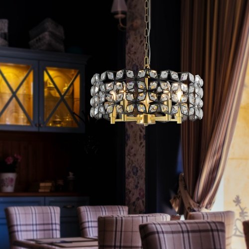 Modern Crystal Chandelier, Suitable For Living Room Round Crystal Lamp Luxury Home Decoration Lamps-Unusable Platform - Temu - Image 6