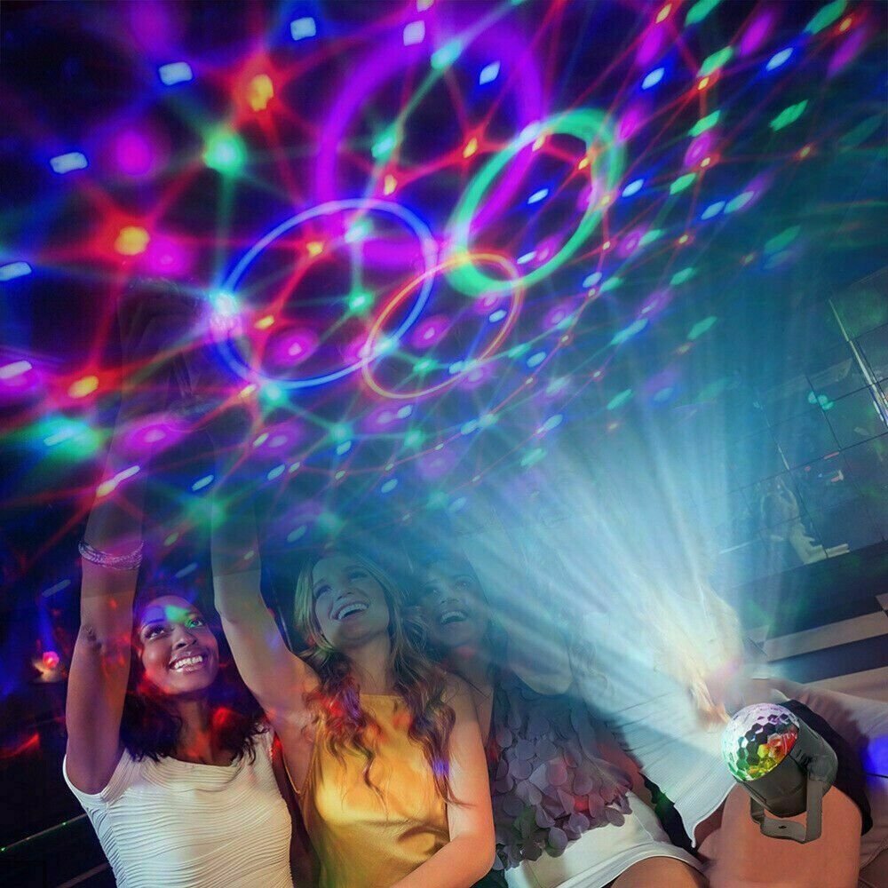 Disco Party Lights Strobe LED DJ Ball Sound Activated Bulb Dance Lamp Decoration - Image 4