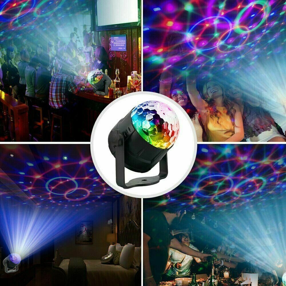 Disco Party Lights Strobe LED DJ Ball Sound Activated Bulb Dance Lamp Decoration - Image 6