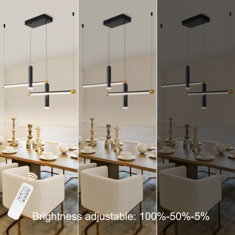 Javeriah 4 - Light Dimmable Kitchen Island Linear LED Pendant No Bulb - Image 8
