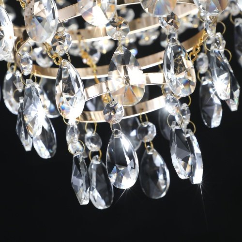 Golden Crystal Chandelier, Large Modern Luxury Chandelier, Suitable For Living Room, Dining Room, Bedroom, Hallway - No Bulb Unusable Platform - Temu - Image 2