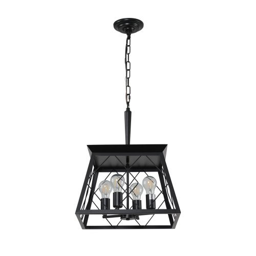4 Lights Farmhouse Chandelier For Dining Room Black - No Bulbs Unavailable Platform- Temu - Image 7