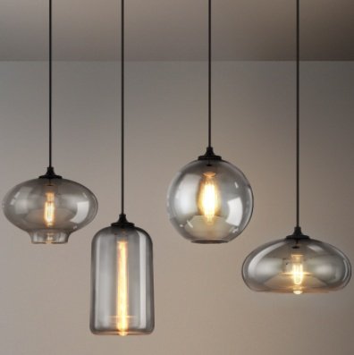 Nordic Creative Glass Chandelier Cafe